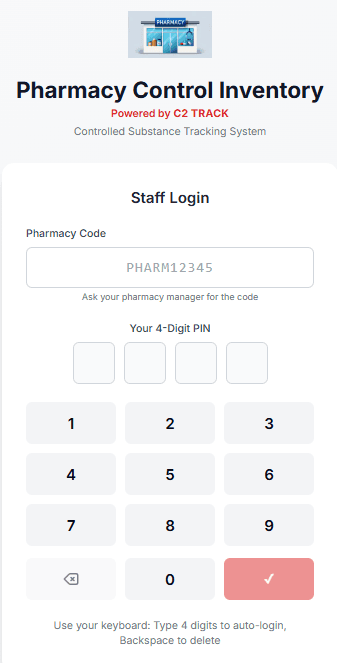 Staff PIN Login